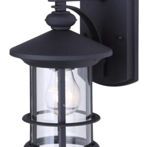Treehouse 1 Light Outdoor Lantern, Black Finish