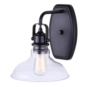 Farrell 1 Light Sconce, Black Finish