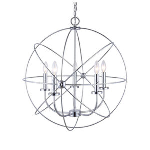 Sumerside, 5 Lt Chain Chandelier, 60W Type C, 25" x 26 1/2"