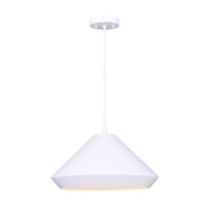 BYCK, IPL1020A16WH, MWH Color, 1 Lt 16" Width Pendant, 60W Type A