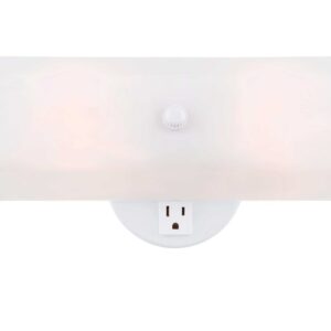 Vanity, IVL2 WH, 2 Light, White Glass, 60W Type A, 12 IN W x 4 .5 IN H x 4 .5 IN D