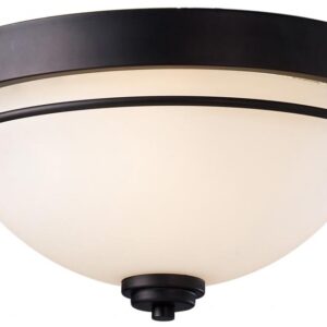 Somerset 3 Light Flush Mount, Bronze Finish