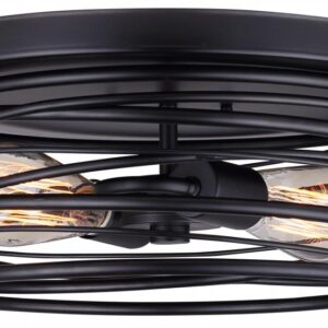 Ryland 2 Light Flush Mount, Black Finish