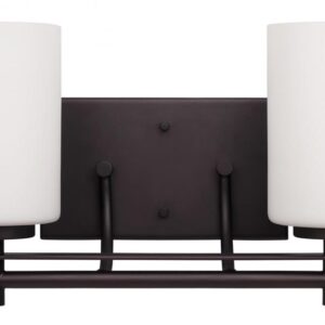 Carlton 2 Light Vanity, Bronze Finish