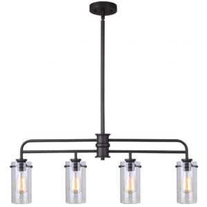 Albany 4 Light Pendant, Bronze Finish