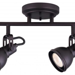 Polo 2 Light Track Lighting, Bronze Finish