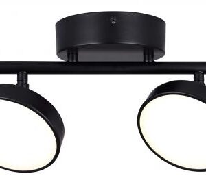 NEELIA 4 Light 29.875 in. Ceiling/Wall Black Track Light Kit with Integrated LED