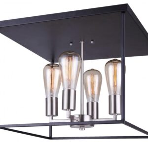 Roy 4 Light Flush Mount, Metal Finish