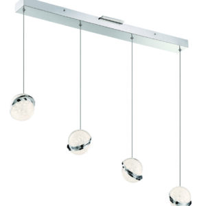 Silver Slice - 4 Light LED Pendant