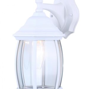 Outdoor 1 Light Outdoor Lantern, White Finish