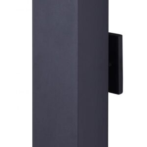 Tay 2 Light Outdoor Lantern, Black Finish