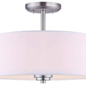 Pier 3 Light Semi Flush, Pewter Finish