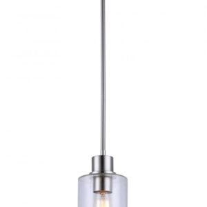 Portland 1 Light Pendant, Nickel Finish