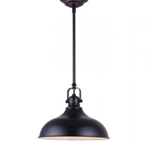 Sussex 1 Light Pendant, Black Finish