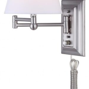 Wall, IWF1D BPT -G-, 1 Lt Swing Arm Fixture, Fabric Shade, 60W Type C