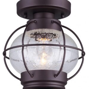 Potter 1 Light Flush Mount, Bronze Finish