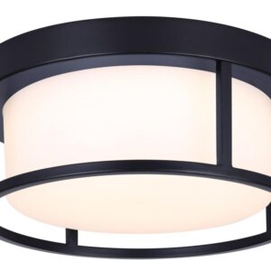 VERO LED Integrated Outdoor Ceiling Light, Black Finish